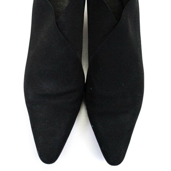 Walter Steiger Black Pointed Toe Ankle Boots 6 6B - Picture 2 of 6